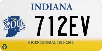 IN license plate 712EV