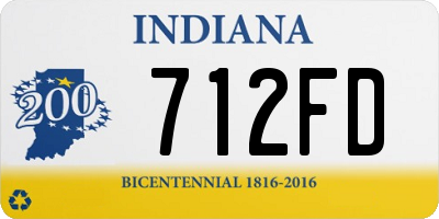 IN license plate 712FD