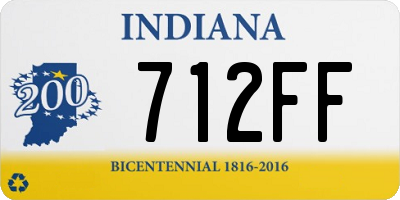 IN license plate 712FF