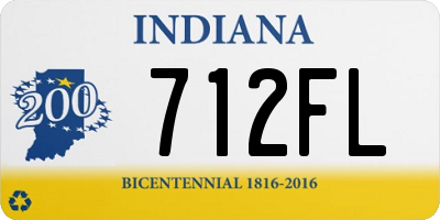 IN license plate 712FL