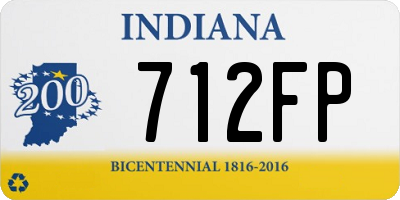 IN license plate 712FP