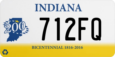 IN license plate 712FQ