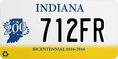 IN license plate 712FR