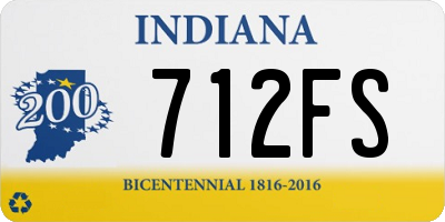 IN license plate 712FS