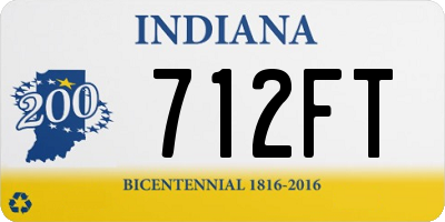 IN license plate 712FT