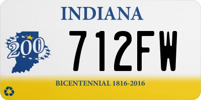 IN license plate 712FW