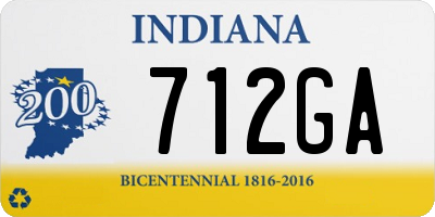 IN license plate 712GA