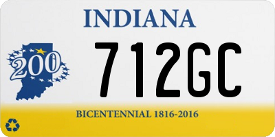 IN license plate 712GC