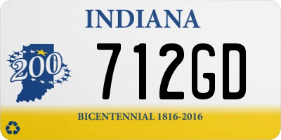 IN license plate 712GD