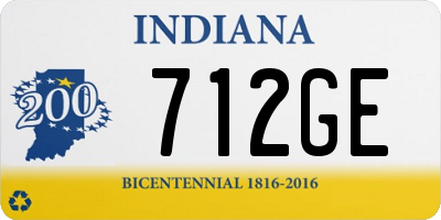 IN license plate 712GE