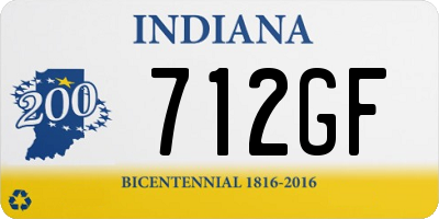 IN license plate 712GF