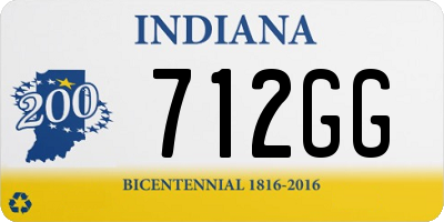 IN license plate 712GG