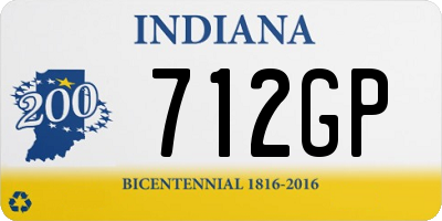 IN license plate 712GP