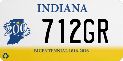 IN license plate 712GR