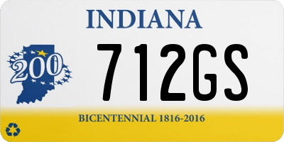 IN license plate 712GS