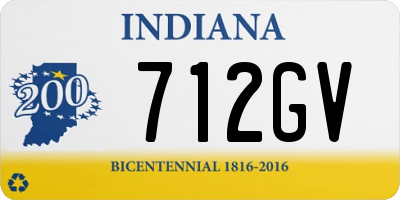 IN license plate 712GV