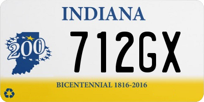 IN license plate 712GX