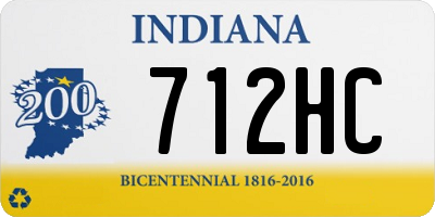 IN license plate 712HC