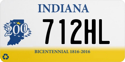 IN license plate 712HL