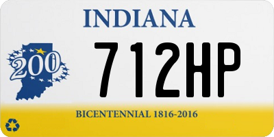 IN license plate 712HP