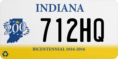 IN license plate 712HQ