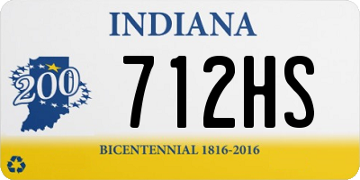 IN license plate 712HS