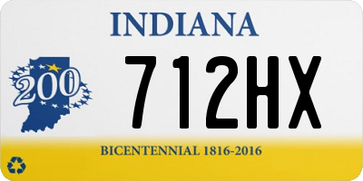 IN license plate 712HX