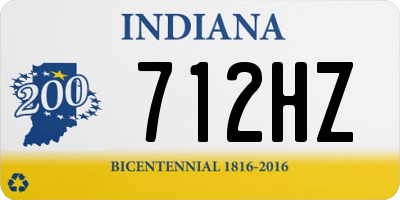 IN license plate 712HZ
