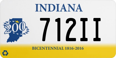 IN license plate 712II