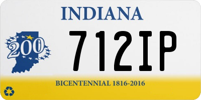 IN license plate 712IP