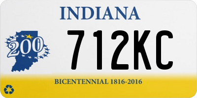 IN license plate 712KC