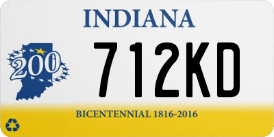 IN license plate 712KD
