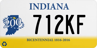 IN license plate 712KF