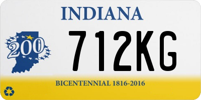 IN license plate 712KG