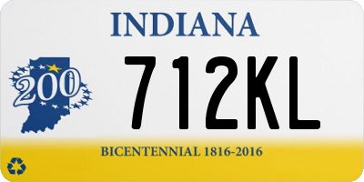 IN license plate 712KL