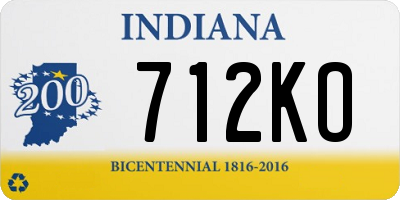 IN license plate 712KO