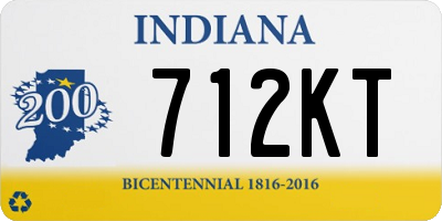 IN license plate 712KT