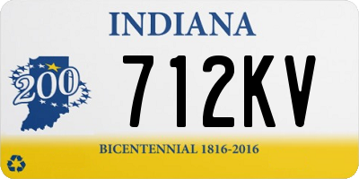 IN license plate 712KV