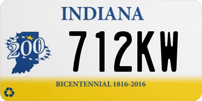 IN license plate 712KW