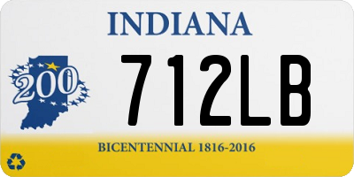 IN license plate 712LB