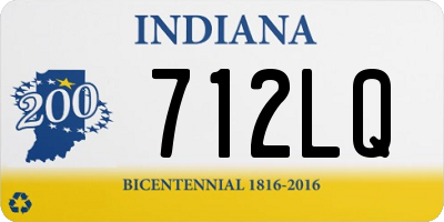 IN license plate 712LQ