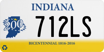 IN license plate 712LS
