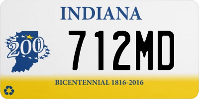 IN license plate 712MD