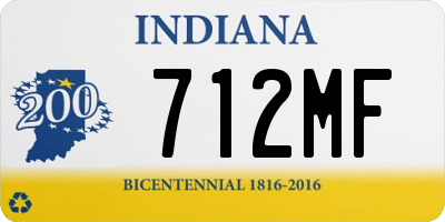 IN license plate 712MF