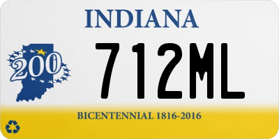 IN license plate 712ML