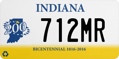 IN license plate 712MR