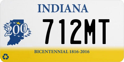 IN license plate 712MT