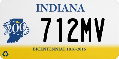 IN license plate 712MV