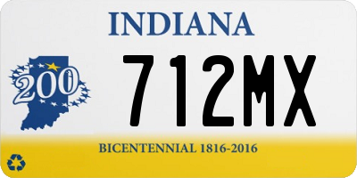 IN license plate 712MX