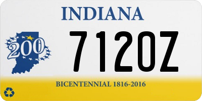 IN license plate 712OZ